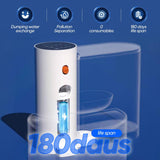 Smart USB Rechargeable Pet Water Fountain 101.44oz Self-Refill, Waste Separation, Non-Cartridge, Tilt-to-Drink, 2000mAh 18650 Battery, Ideal For Cats & Dogs